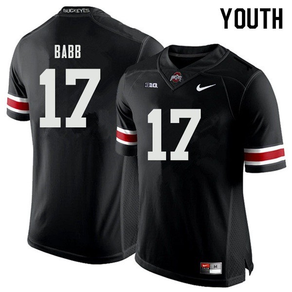 Ohio State Buckeyes #17 Kamryn Babb Youth Football Jersey Black